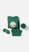 Pine Green Campfire Lounge Set, 3/4 angle as default for pajamas on flat mannequins or neatly folded sets — positioned on...