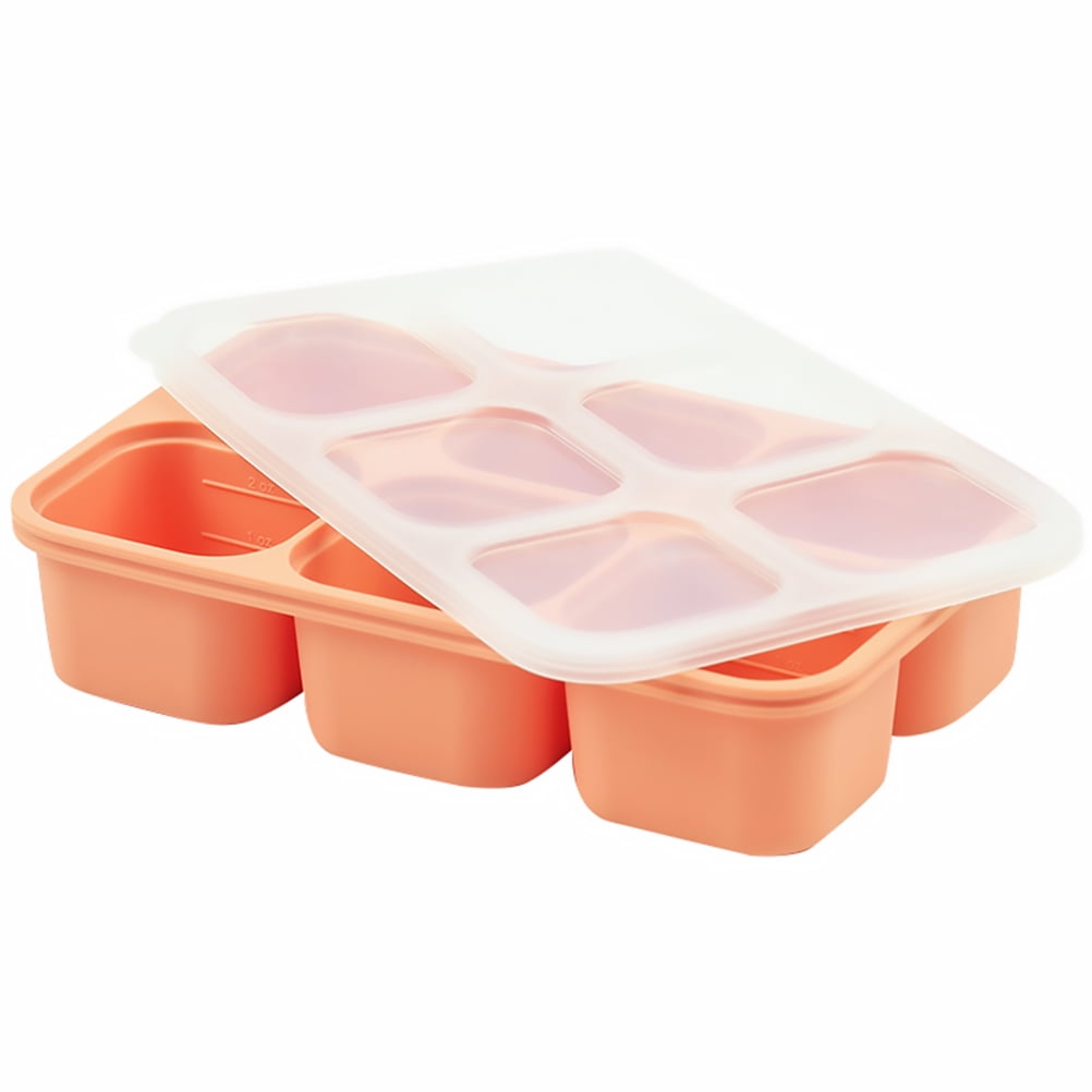 Silicone baby food freezer tray with lid