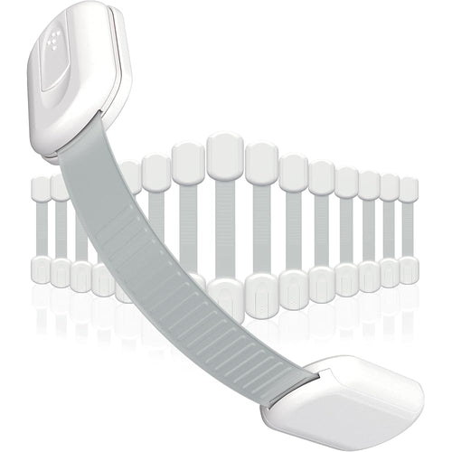 Adjustable child safety strap lock, single lock with a 10-pack behind it