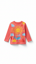 Illuminated with soft, Sunshine Yellow, and Sky Blue tones are highlighted, with a subtle soft shadow beneath for...