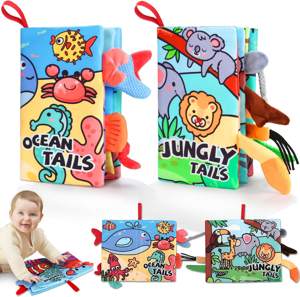 Crinkle Cloth Book — Animal Tails