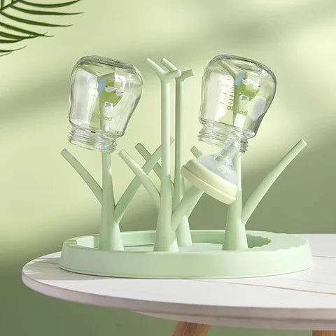 Tree-style baby bottle drying rack