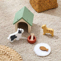 Mini Wooden Dog House & Cat Pretend Play Set | Wild Baby
