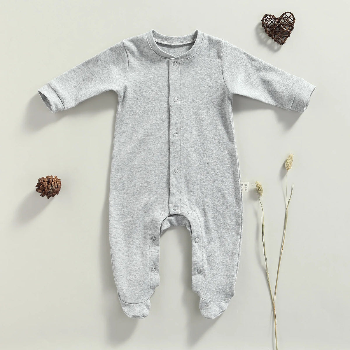 Thickened Cotton Winter Bodysuit — Warm Long-Sleeve Onesie for Home Wear
