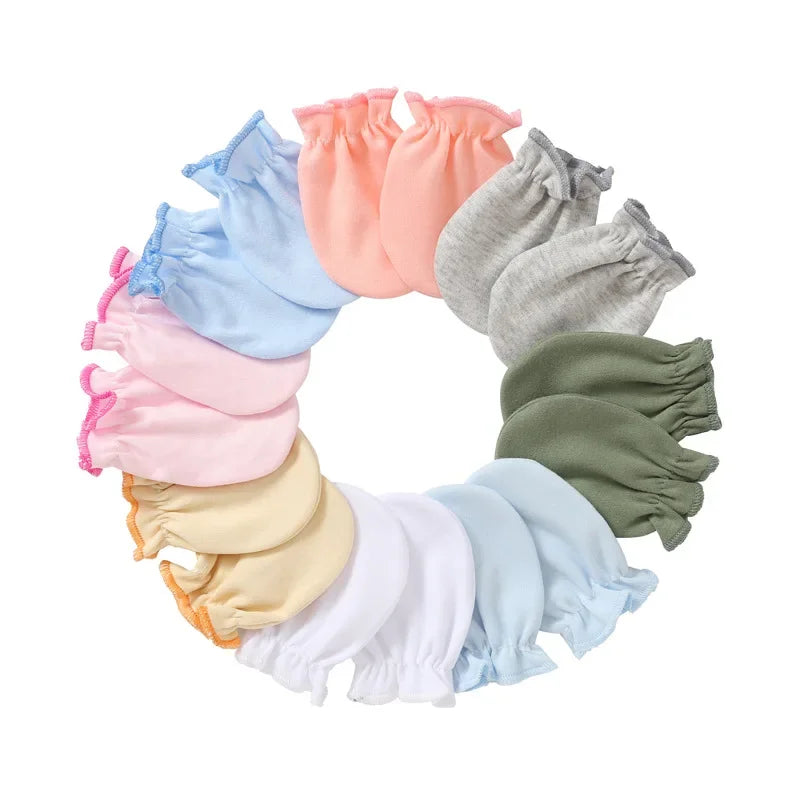 Newborn Cotton Mittens — 6 Pairs