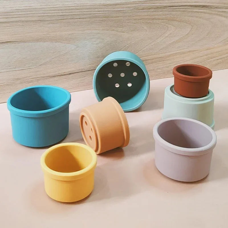 Silicone Stacking Cups — 7 Piece Set