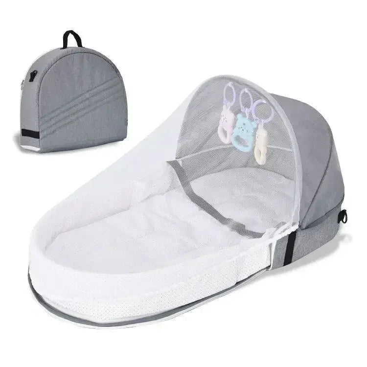 Portable Foldable Baby Travel Bed with Canopy & Mosquito Net