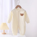 Solid Long-Sleeve Cotton Bodysuit — Baby Onesie (0–24 Months)