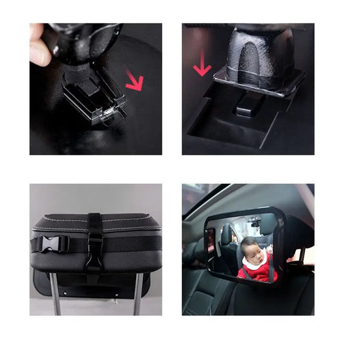 Baby Car Mirror for Rear-Facing Seat — Wide View, 360° Adjustable
