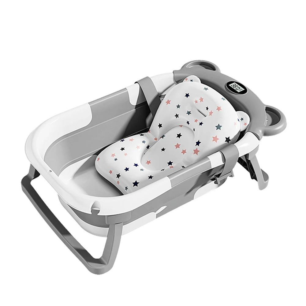 Foldable Baby Bathtub with Cushion Insert