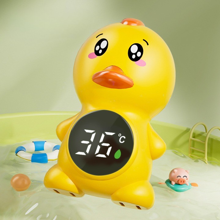 Floating baby bath thermometer with LED display